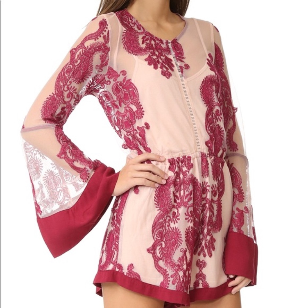 Mink Pink sweetest sound playsuit size xs